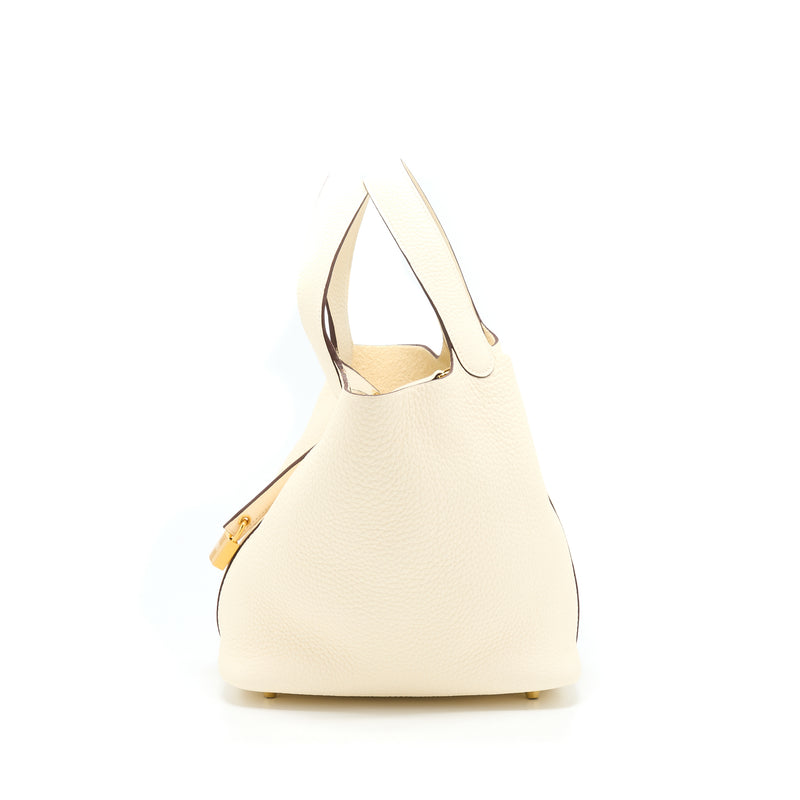 Hermes Picotin 22 Lock Bag Clemence Nata GHW Stamp Z