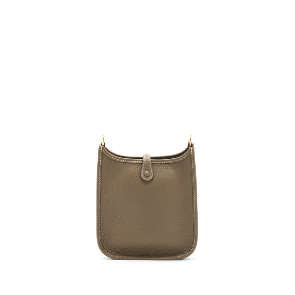 Hermes Mini Evelyne Clemence Etoupe GHW Stamp Z