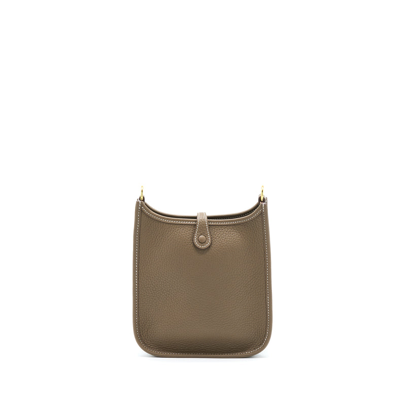 Hermes Mini Evelyne Clemence Etoupe GHW Stamp Z