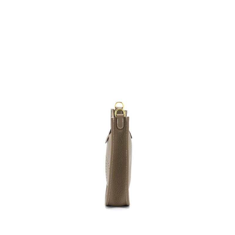 Hermes Mini Evelyne Clemence Etoupe GHW Stamp Z