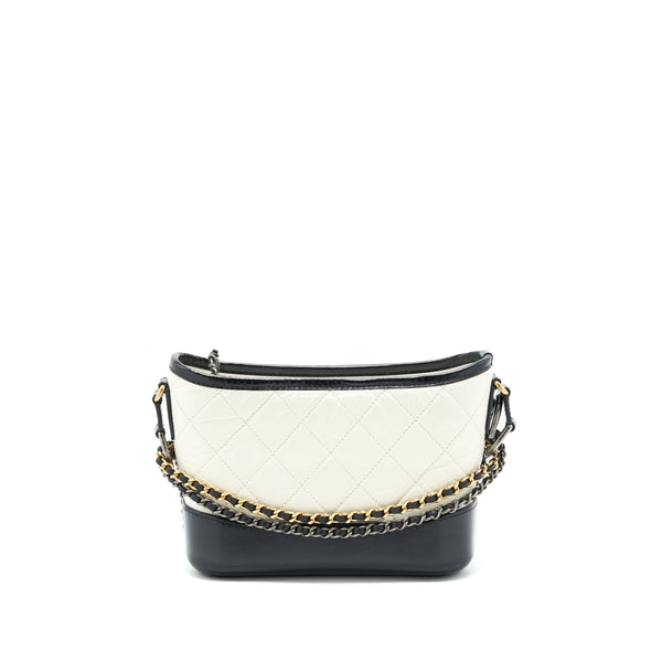 Chanel small Gabrielle hobo bag white/black