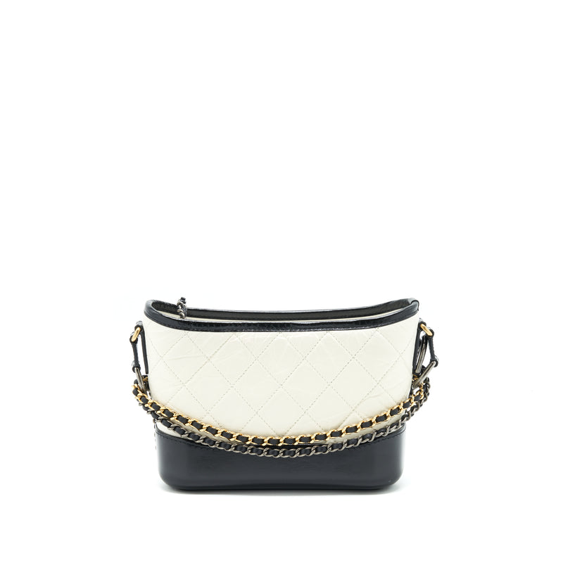 Chanel small Gabrielle hobo bag white/black