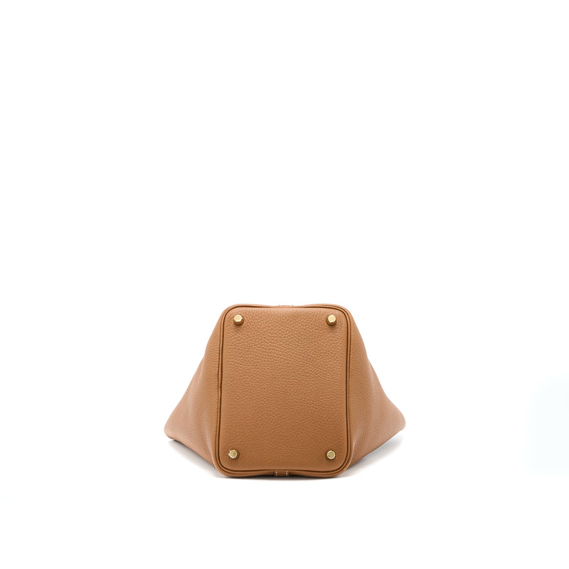 Hermes Picotin 18 Lock Bag Clemence Gold GHW Stamp Z