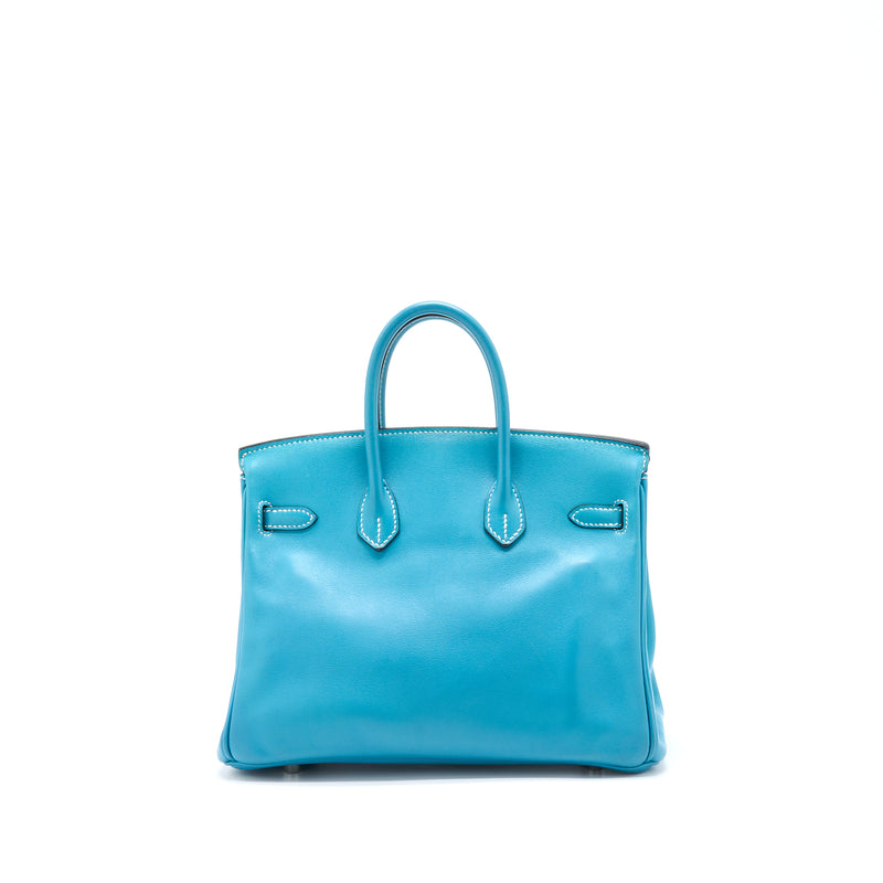 Hermes Birkin 25 Swift Blue Jeans SHW Stamp Square K