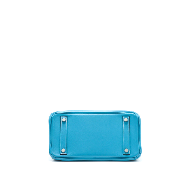 Hermes Birkin 25 Swift Blue Jeans SHW Stamp Square K