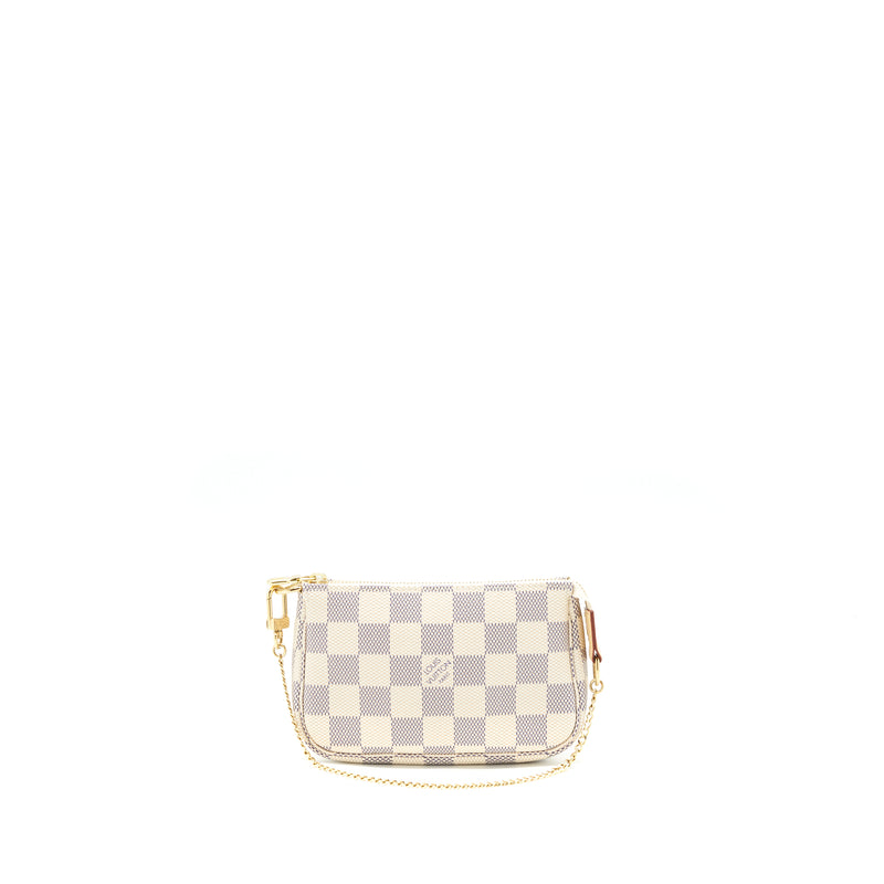 Louis Vuitton mini Pochette accessories damier Azur Canvas