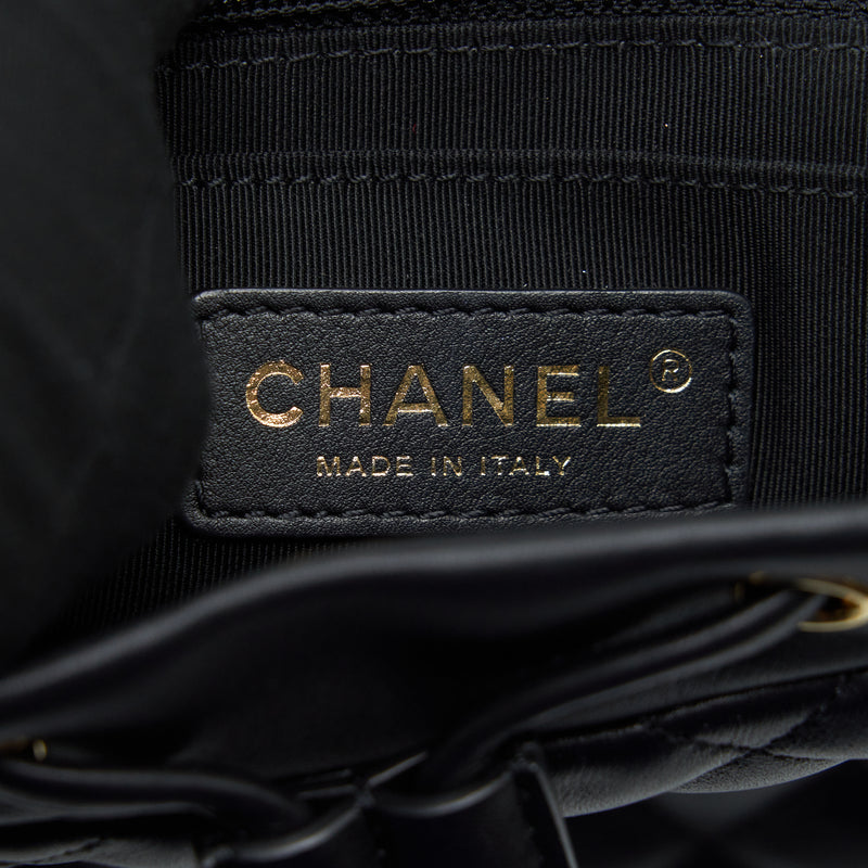 Chanel Quilted Backpack Calfskin Black GHW