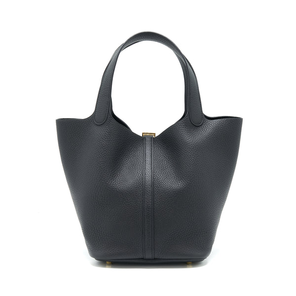 Hermes picotin 22 Lock Bag Black GHW stamp Z