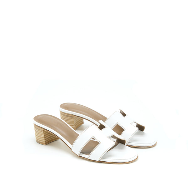 Hermes Size 35.5 Oasis Sandals White