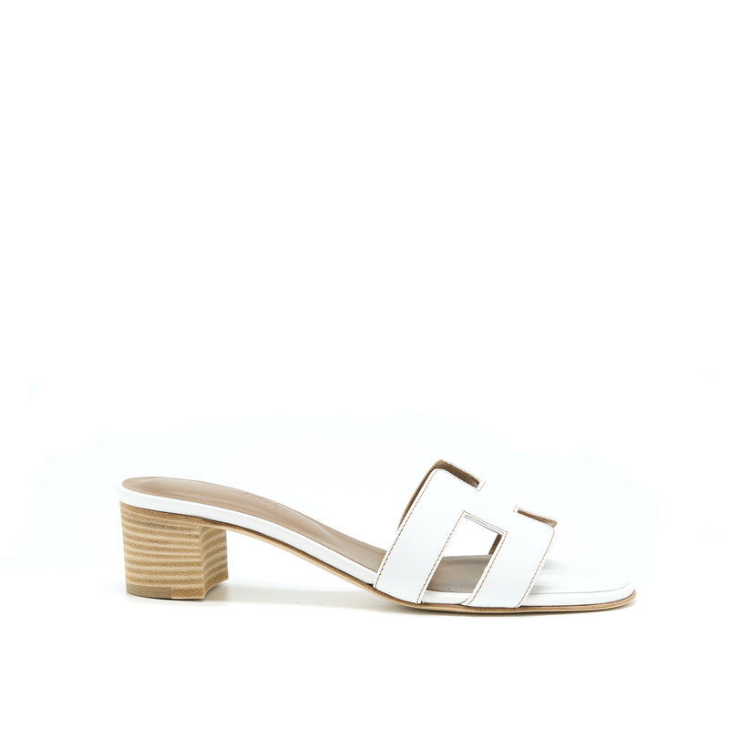 Hermes Size 35.5 Oasis Sandals White