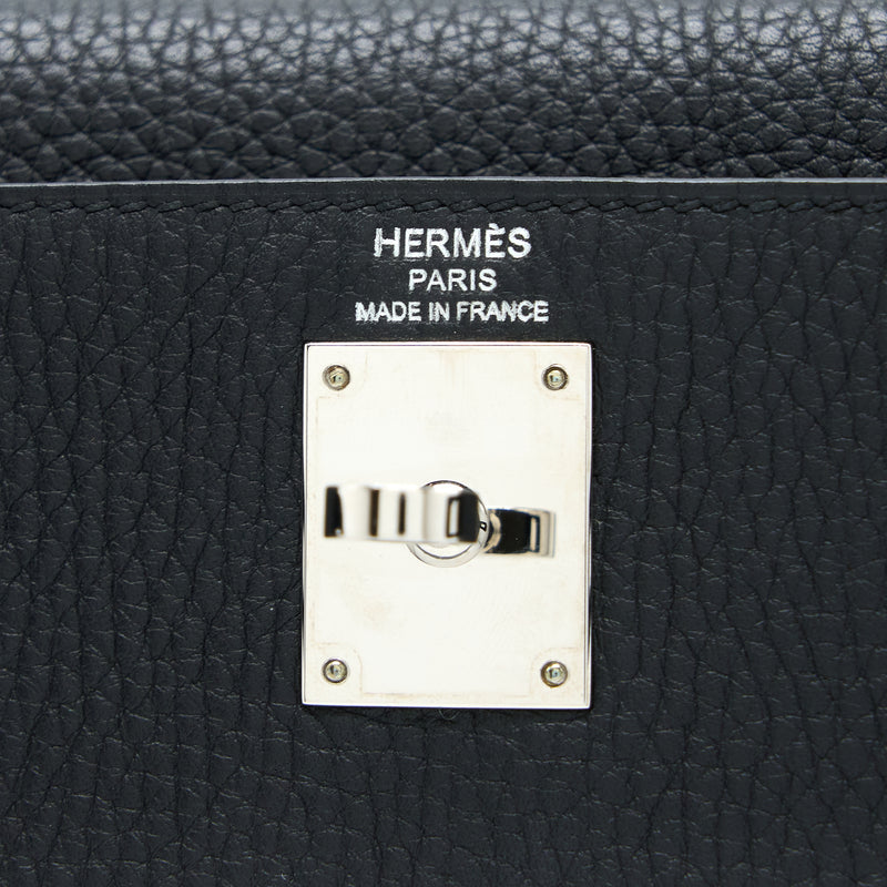 Hermes Kelly Ado Backpack Clemence Black SHW Stamp C