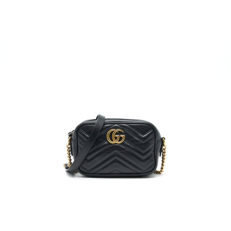 Gucci GG Marmont Mini Camera Bag Black GHW