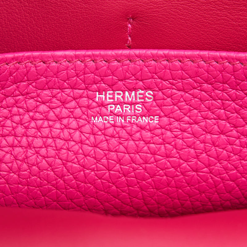Hermes Halzan 25 Bag rose Shocking/ Framboise