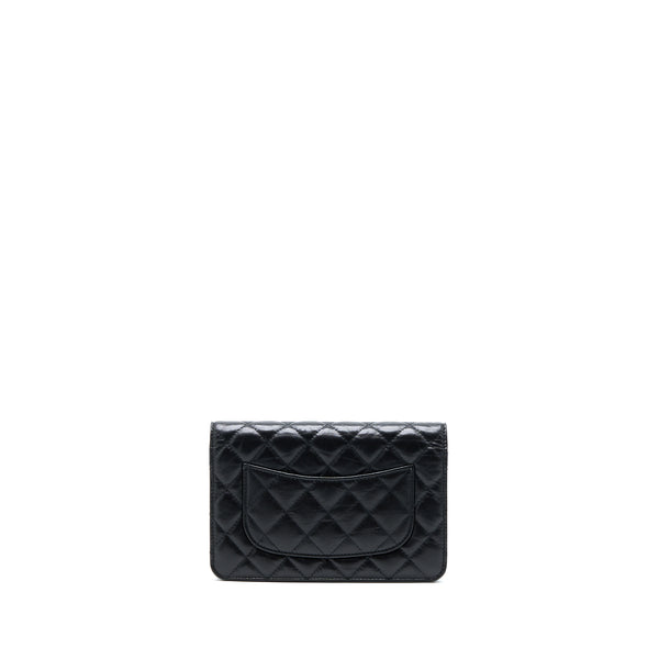 Chanel 2.55 Reissue Wallet On Chain Aged Calfskin Black GHW(Microchip)
