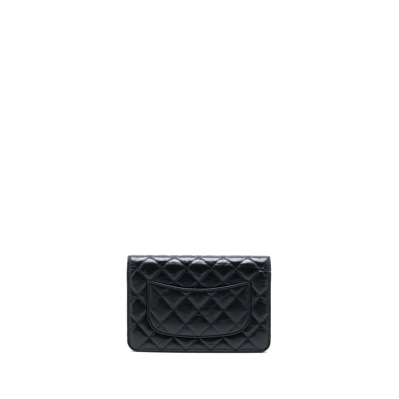 Chanel 2.55 Reissue Wallet On Chain Aged Calfskin Black GHW(Microchip)
