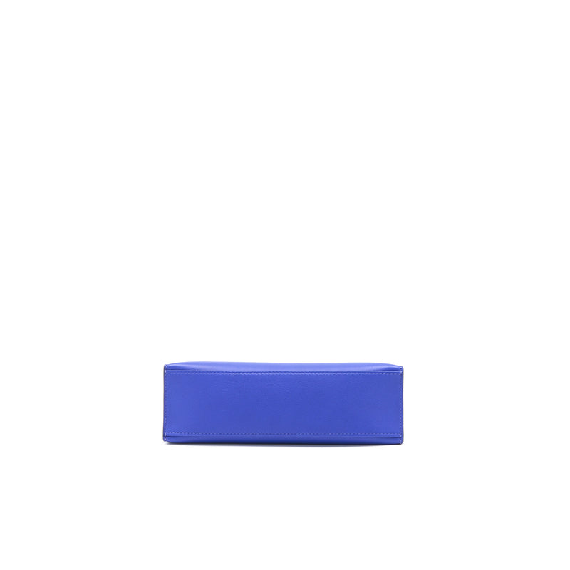 Hermes Kelly Pochette Swift Blue Electric GHW Stamp A