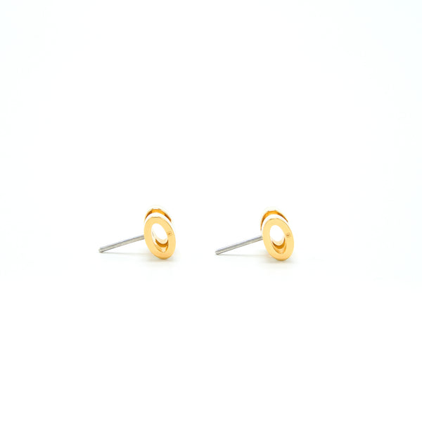 Hermes Mini Pop H Earrings Blanc GHW
