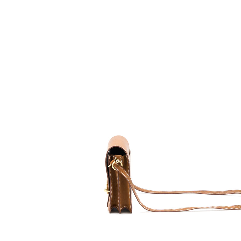 Hermes Mini Roulis Barenia Faubourg 34 Fauve GHW Stamp Y