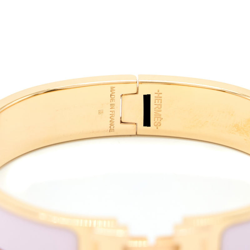 Hermes Size PM Bracelet Light Pink GHW