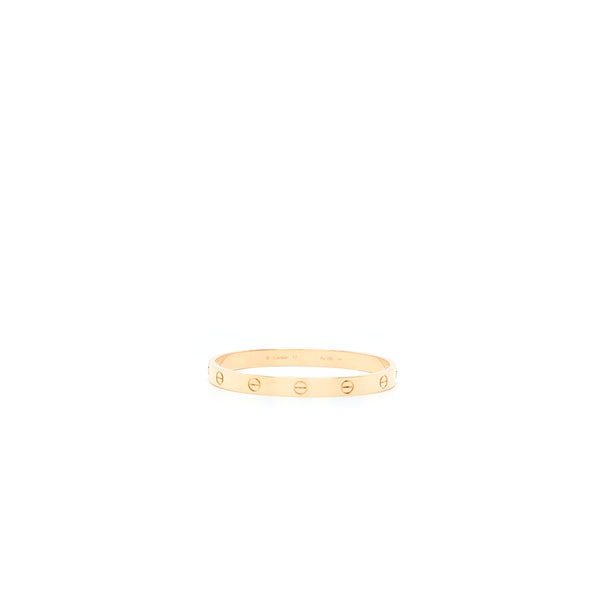 Cartier Size 17 Love Bracelet Rose Gold