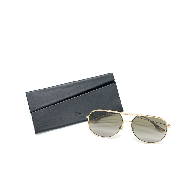 Dior Sunglasses Brown Light Gold Tone