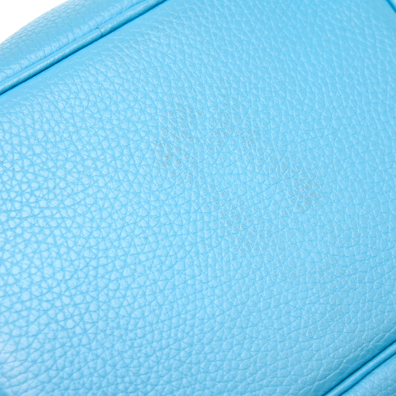 Hermes Picotin 18 Lock Bag Clemence Blue Jeans SHW Stamp Square P