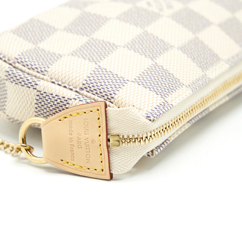 Louis Vuitton mini Pochette accessories damier Azur Canvas