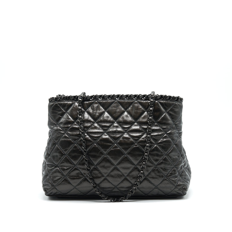 Chanel Quilted Tote Bag With Chain