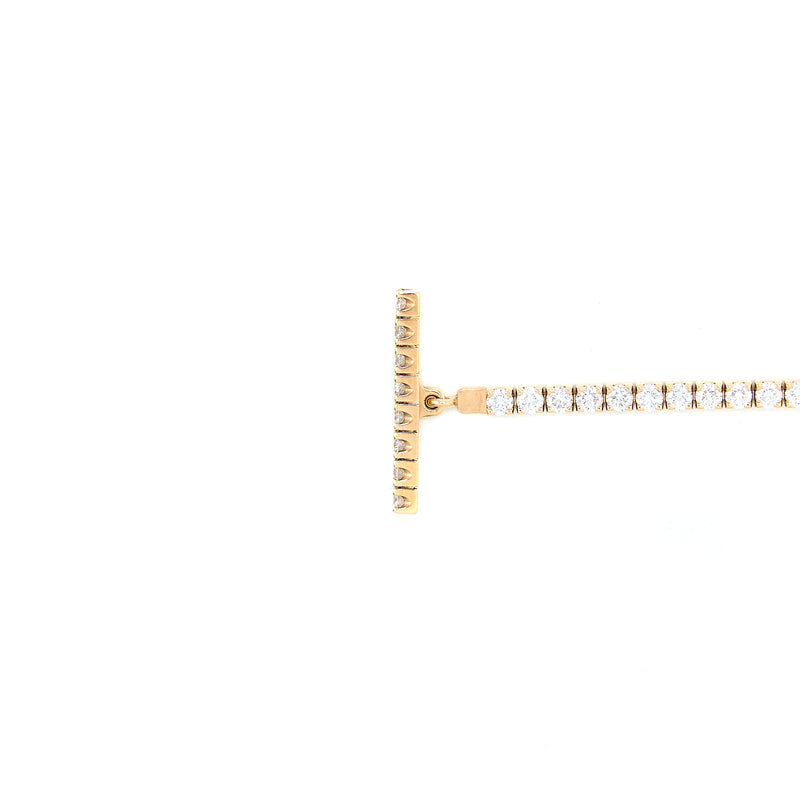 Hermes Size SH Finesse Bracelet Rose Gold With Full Diamonds