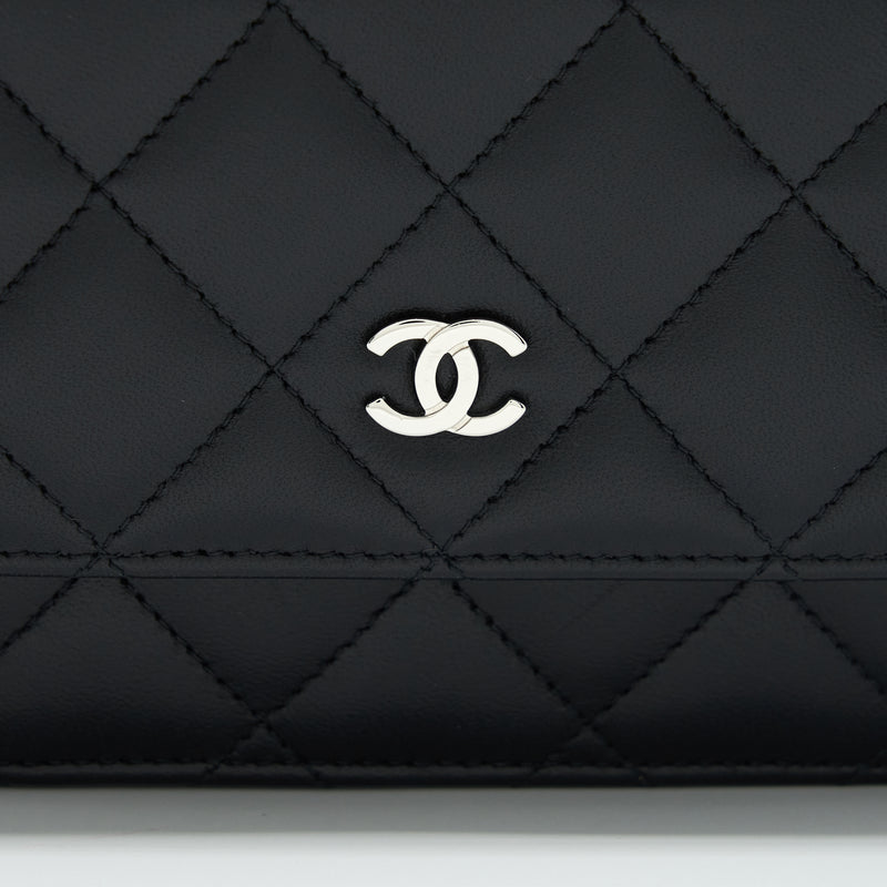 Chanel Classic Wallet On Chain Lambskin Black SHW