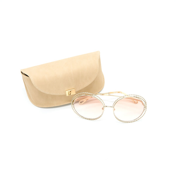 Chloe Round Heart Sunglasses Light Purple