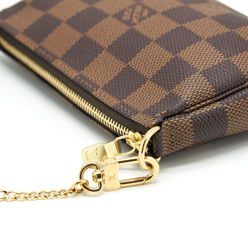 Louis Vuitton mini Pochette accessories damier Ebene Canvas