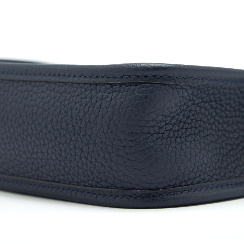 Hermes Mini Evelyne Clemence Blue Nuit/Blue Indigo GHW Year 2020