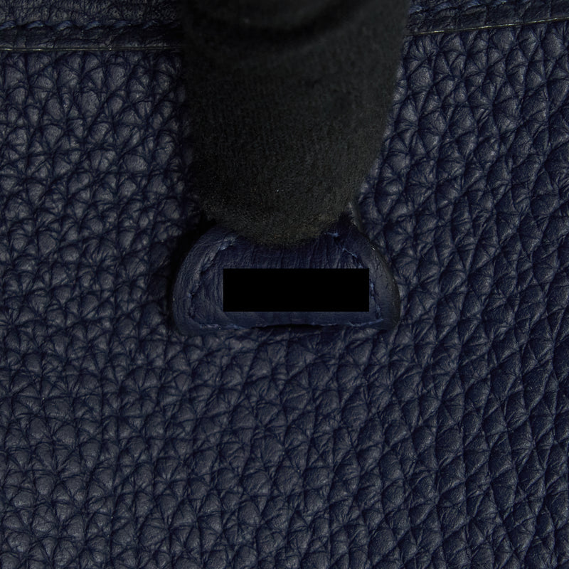 Hermes Mini Evelyne Clemence Blue Nuit/Blue Indigo GHW Year 2020