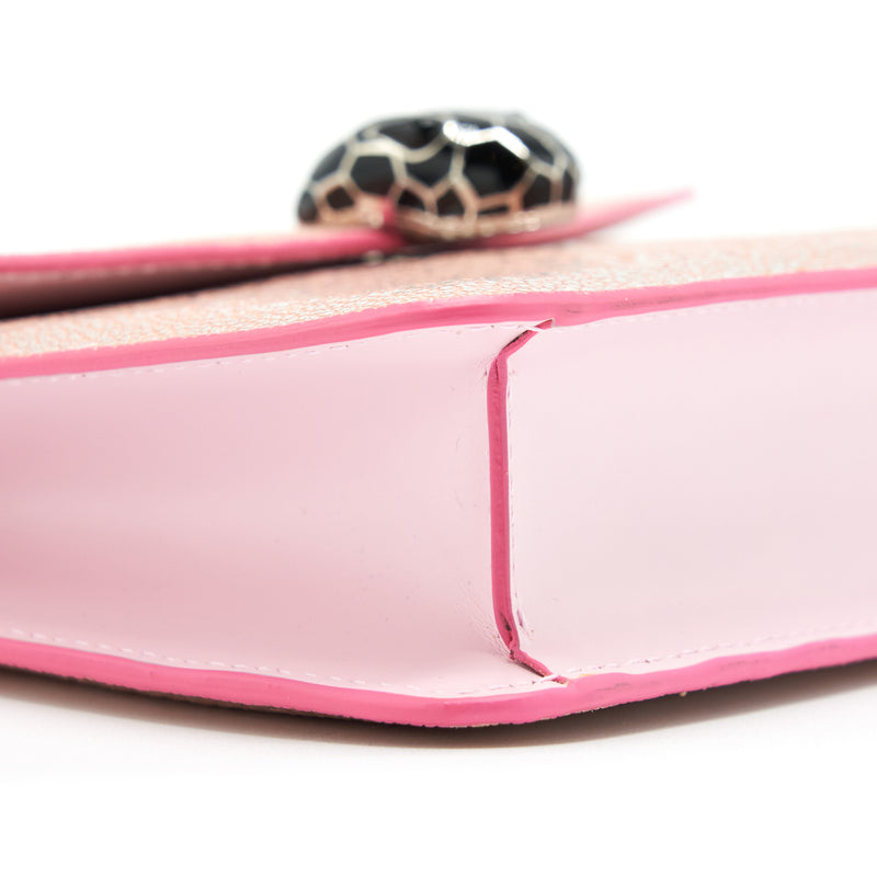 BVLGARI Womens Rosa Di Francia Serpenti Forever Leather Cross-body Bag in  Pink