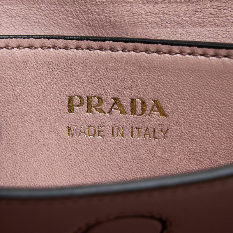 Prada Saffiano Double Bag Calfskin Black GHW