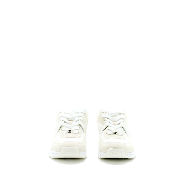 Chanel Size 37.5 22K CC Logo Sneaker White