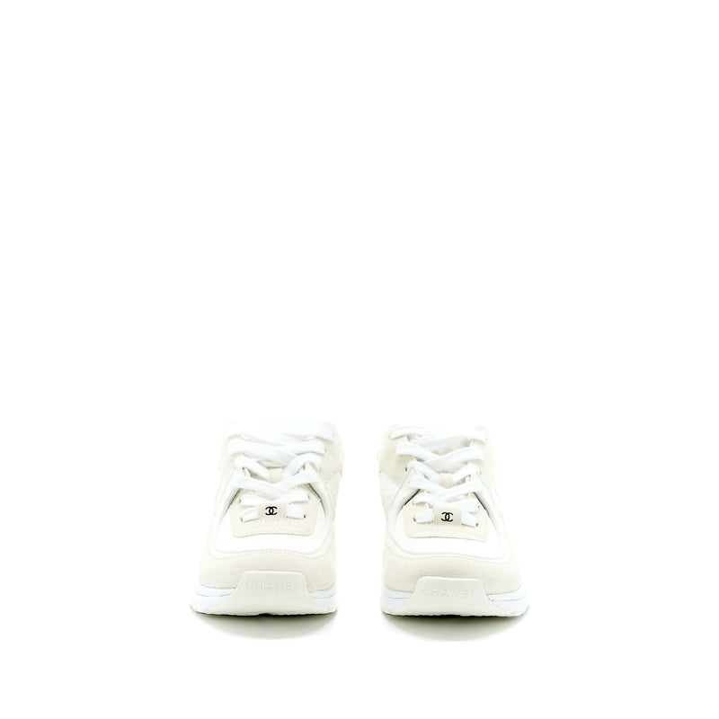 Chanel Size 37.5 22K CC Logo Sneaker White