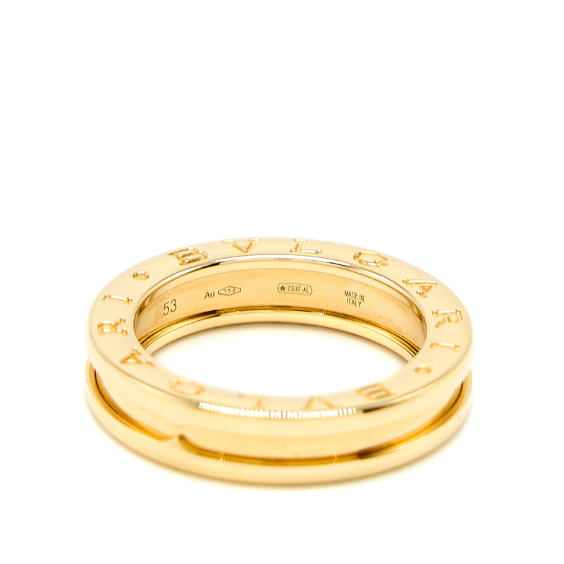 BVLGARI Size 53 B.Zero1 One-Band Yellow Gold