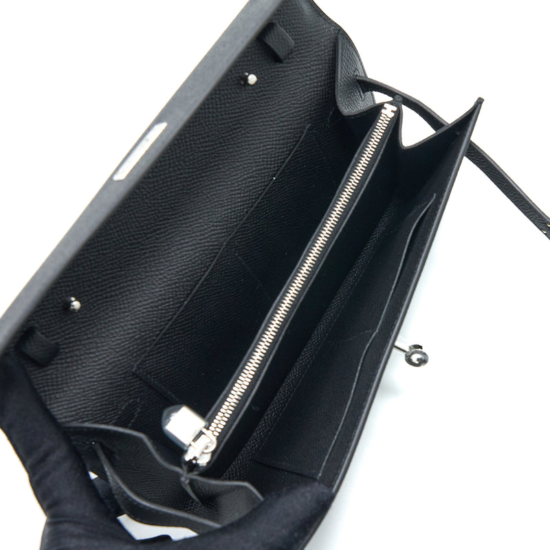 Hermes Kelly To Go Epsom Black SHW Stamp U