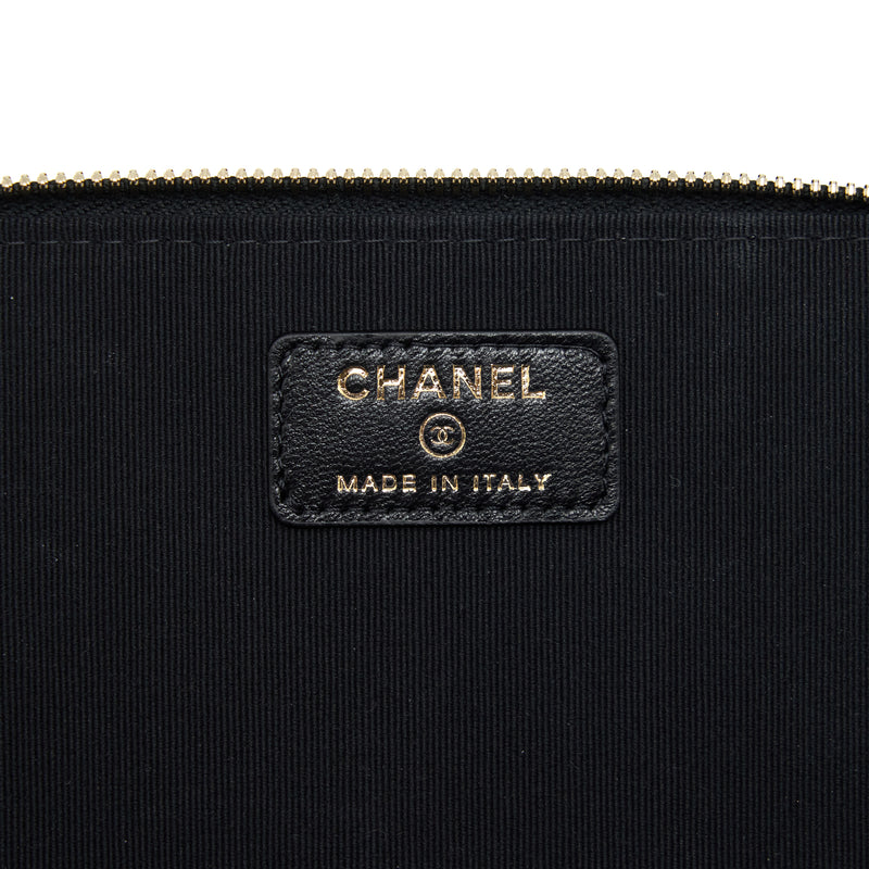 Chanel Top Handle Long Vanity Lambskin Black LGHW