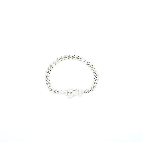 Hermes Size SH Boucle Sellier Bracelet, Very Small Model White Gold With Diamonds