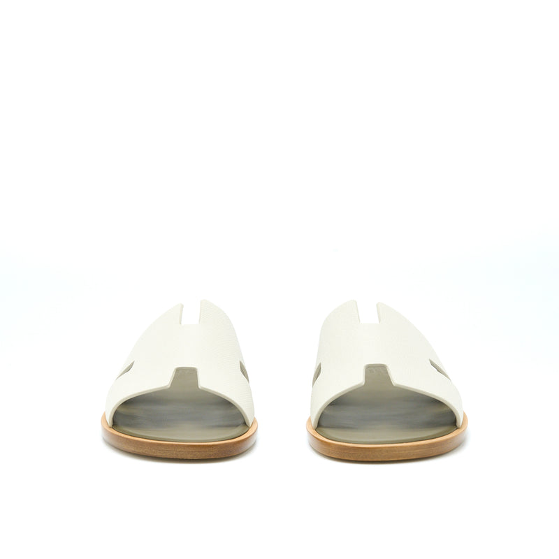 Hermes Size 41 Izmir Sandal Beige Glaise/ Vert Toundra