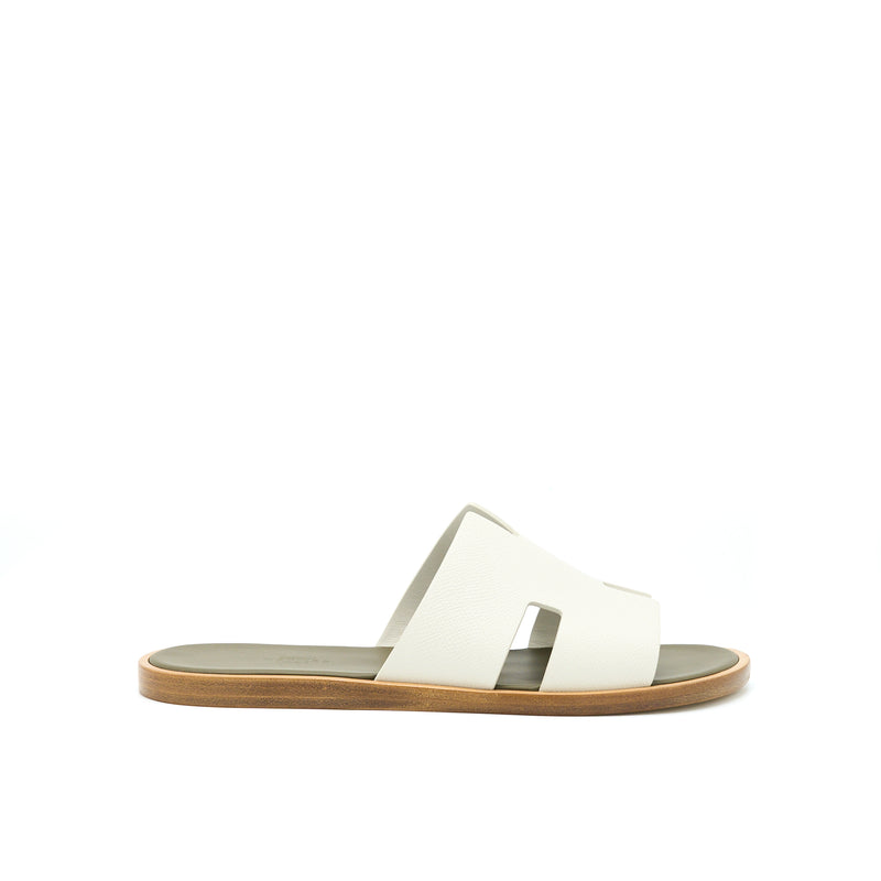 Hermes Size 41 Izmir Sandal Beige Glaise/ Vert Toundra