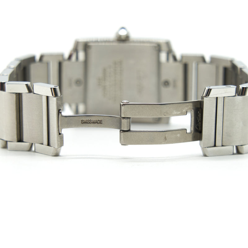 Cartier tank Franchise Watch, Medium Model, Quartz movement, Steel WSTA0005