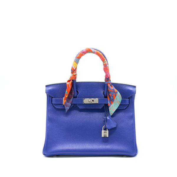 Hermes Birkin 30 Taurillon Novillo Blue Saphir SHW Stamp C