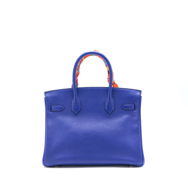 Hermes Birkin 30 Taurillon Novillo Blue Saphir SHW Stamp C