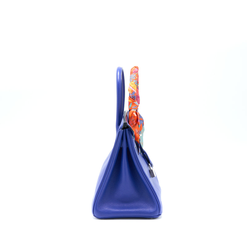 Hermes Birkin 30 Taurillon Novillo Blue Saphir SHW Stamp C