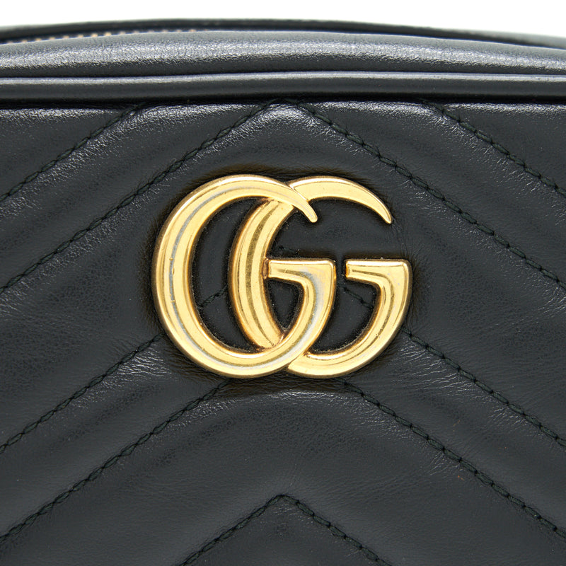 Gucci GG Marmont Mini Camera Bag Black GHW