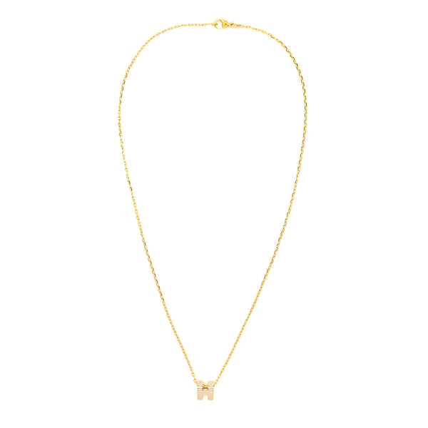 Hermes Mini Pop H Pendant Marron Glacé GHW